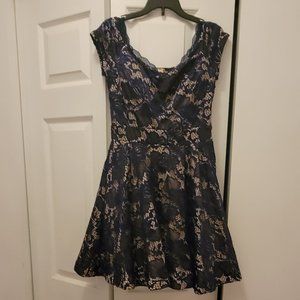 Navy blue lace dress
